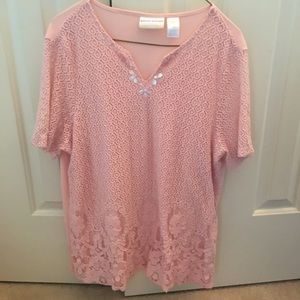 Pale peach lace top